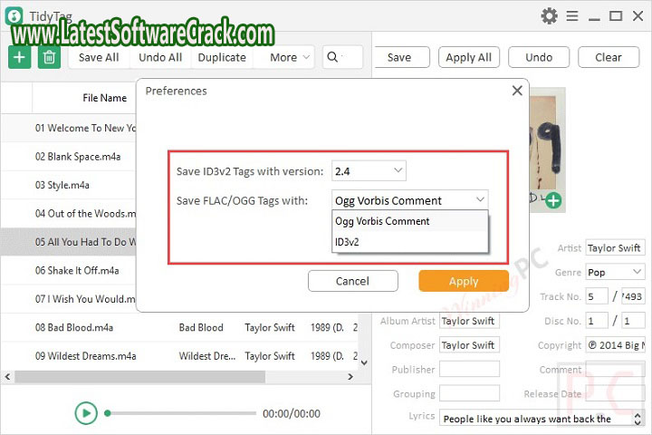 Tidy Tag Music Tag Editor 2.0.0 Free Download with Crack