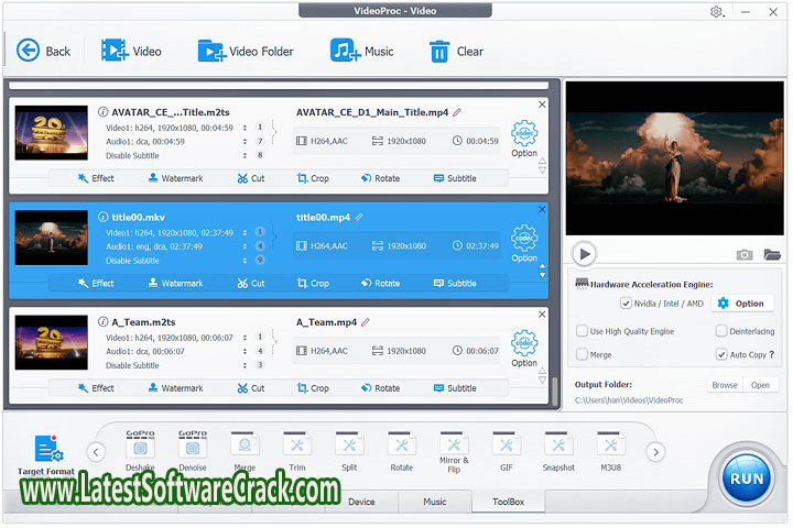 Video Proc Converter 5.5 Free Download with rack