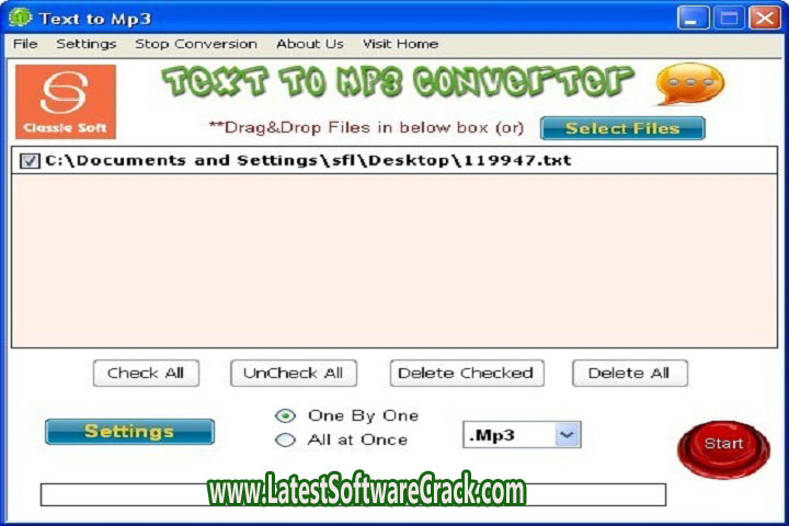 Vov Soft Text to MP 3 Converter 2.6 Free Download with Crack
