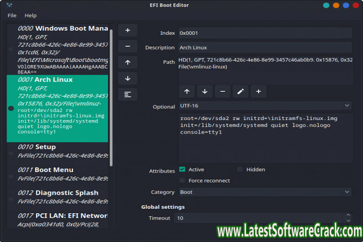 EFI Boot Editor V 1.2.2 PC Software