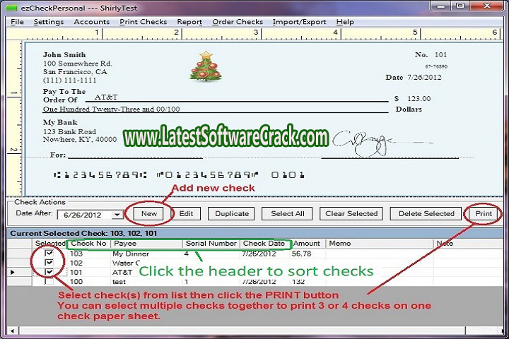 ez Check Personal 5.0 PC Software