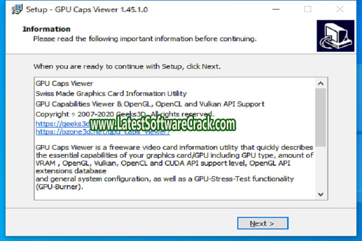 GPU Caps Viewer V 1.60.0.0 PC Software