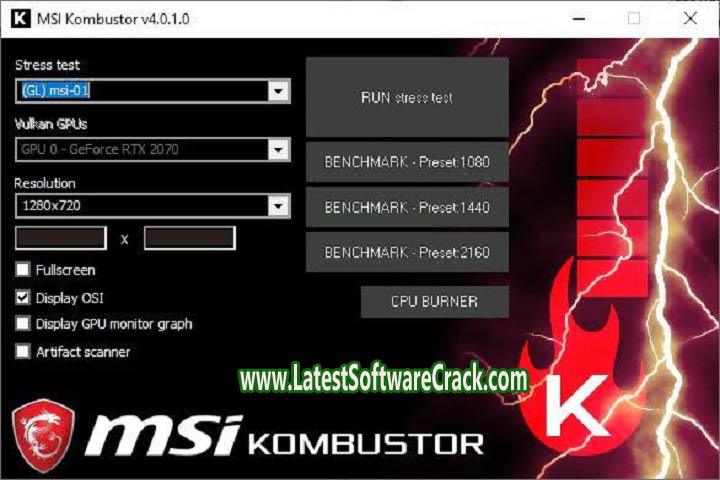 MSI Kombustor 2023 4.1.25.0 PC Software
