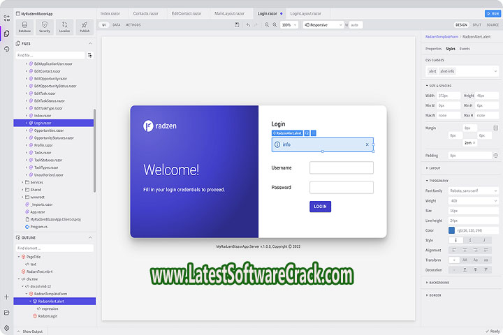 Radzen Blazor Studio 1.9.6 PC Software